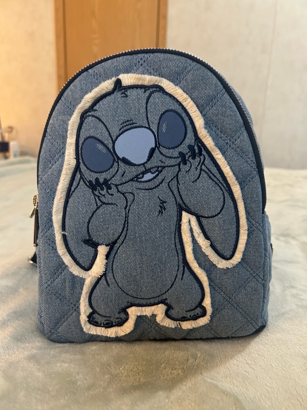 Loungefly Stitch Denim Mini Backpack